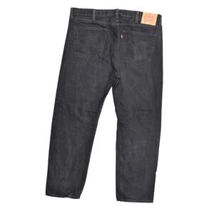 Levi's Men's Straight Jeans Black 40x32 Cotton 505 Original Fit Dark